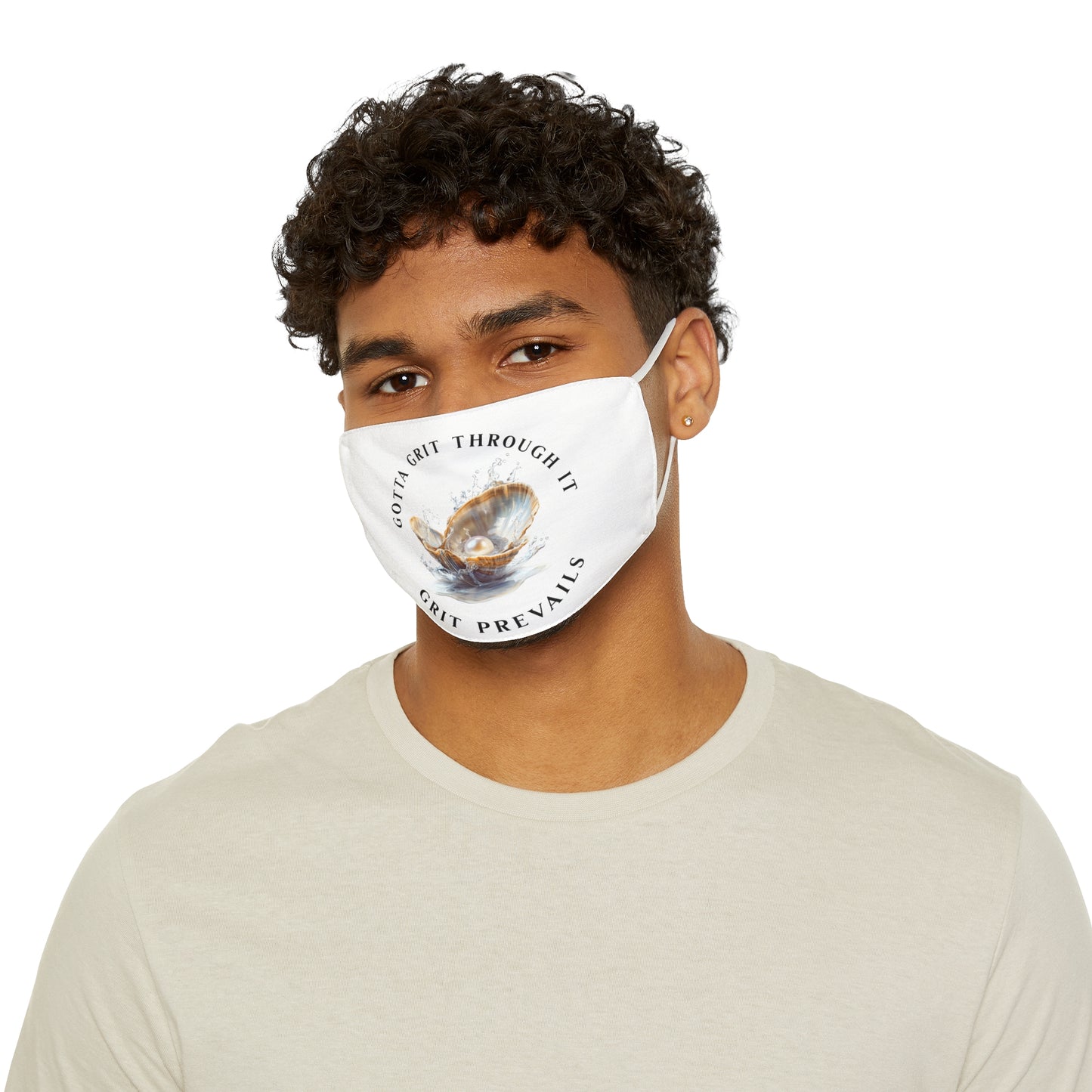 Snug-Fit Polyester Face Mask, Grit Prevails, Gotta Grit Through It Collection
