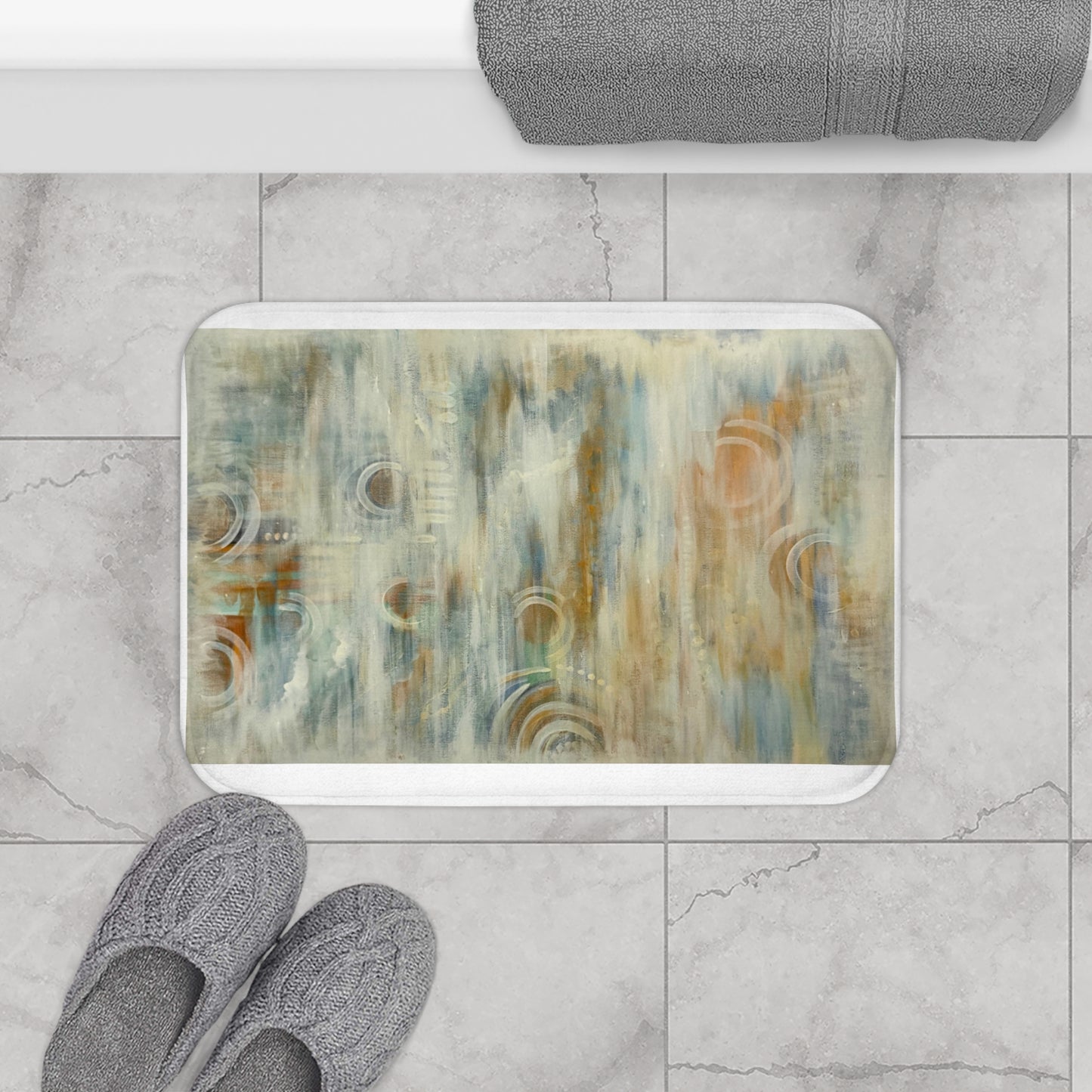 Bath Mat, Abstract Neutrals, FrediFreds Home Collection