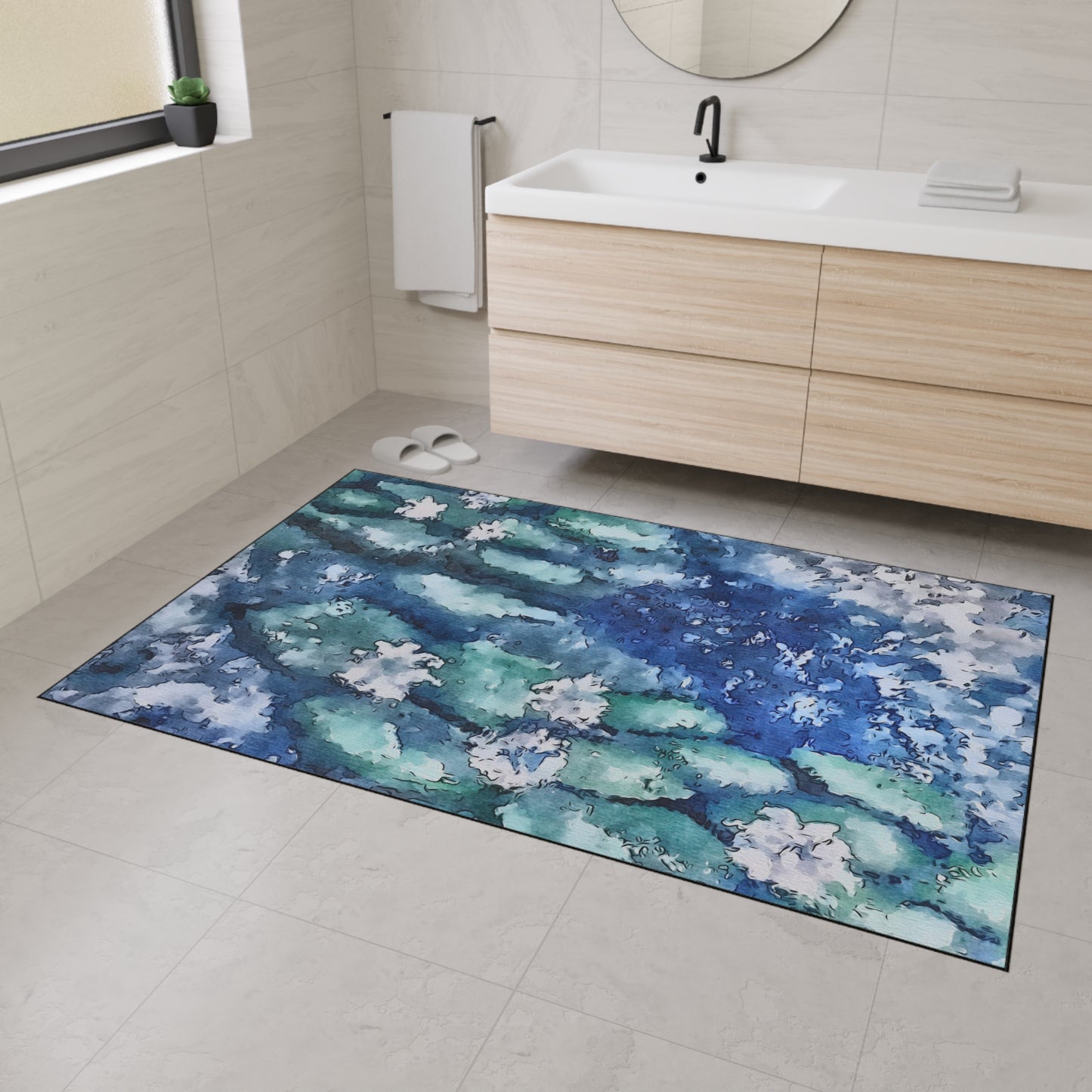 Heavy Duty Floor Mat, Water Lilies, FrediFreds Home Collection