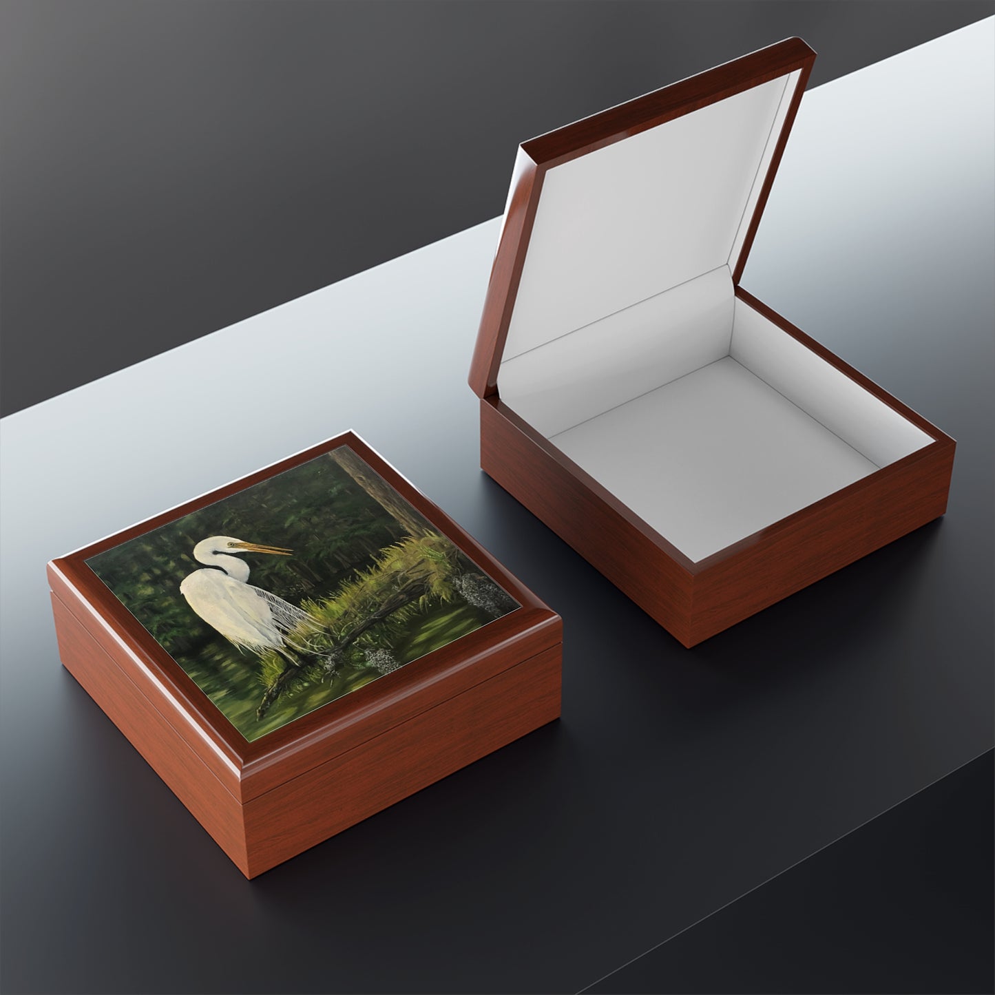 Jewelry Box, Bayou Life, Egret