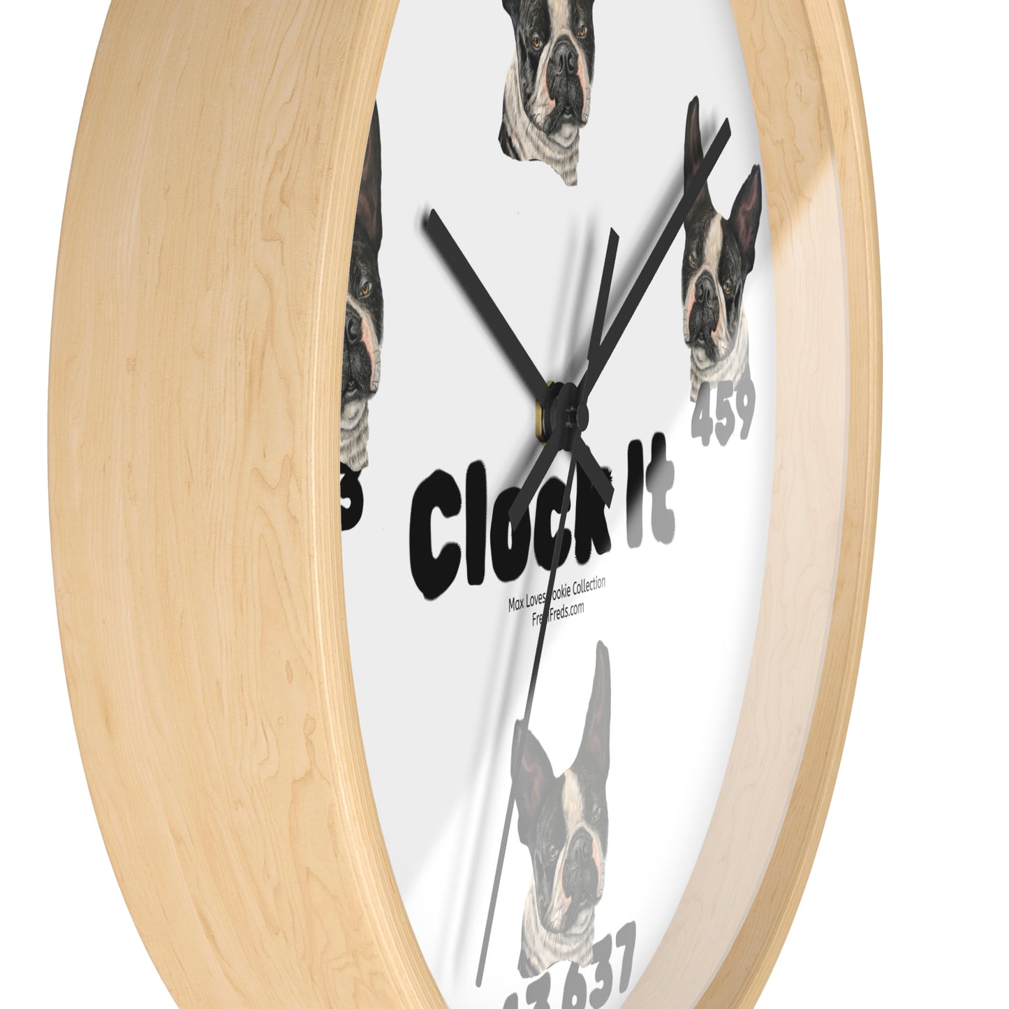 Wall Clock,  "Clock It", Humorous, Romantic, Friendship, Max Loves Pookie Collection