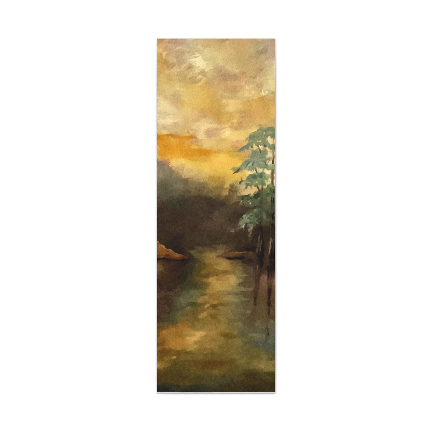 Canvas Gallery Wraps, Moon Lake Watercolor, FrediFreds Home Collection