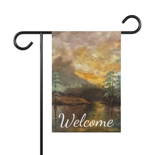 Garden & House Banner, Moon Lake, FrediFreds Home Collection