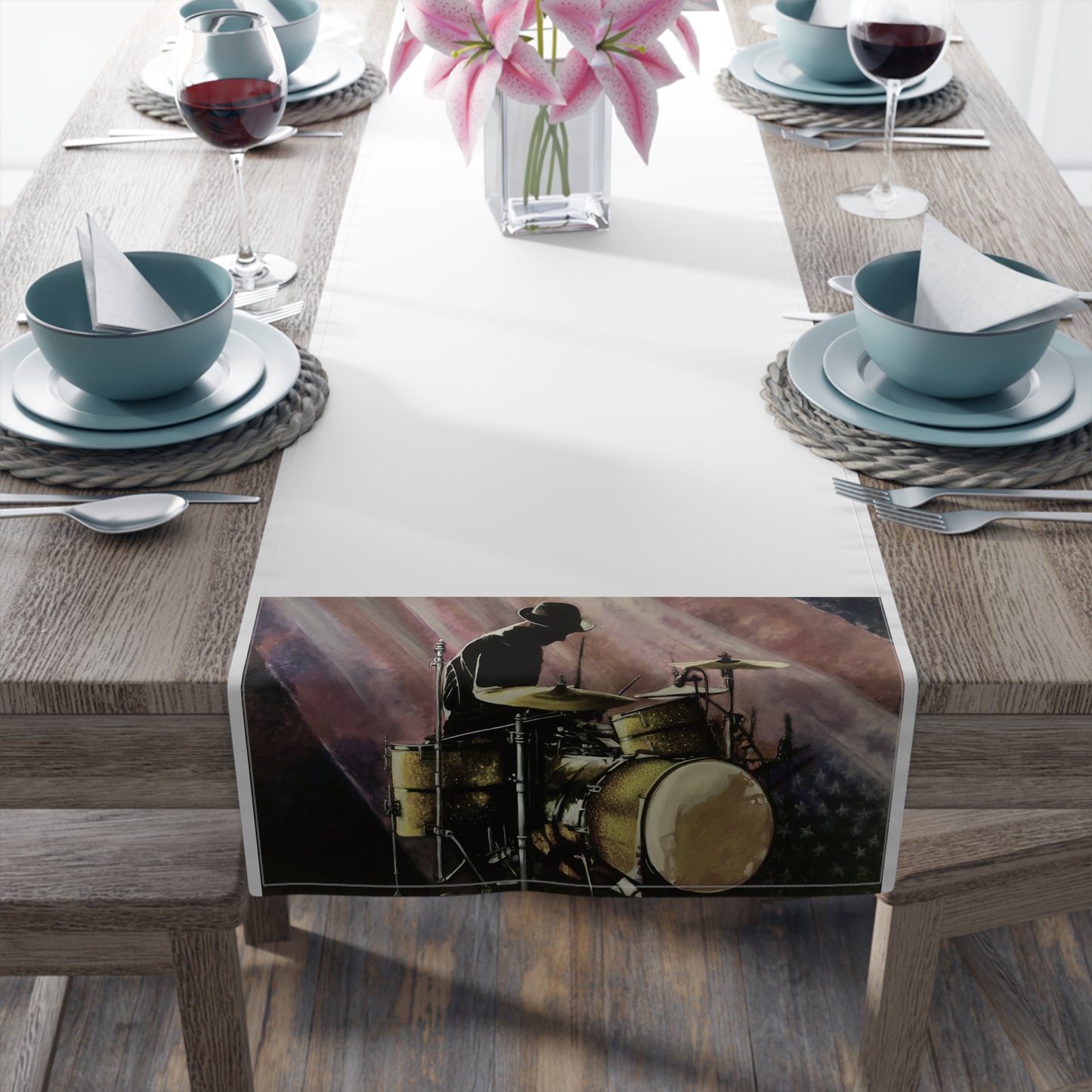 Table Runner (Cotton, Poly), Drummer Art, Soul Music