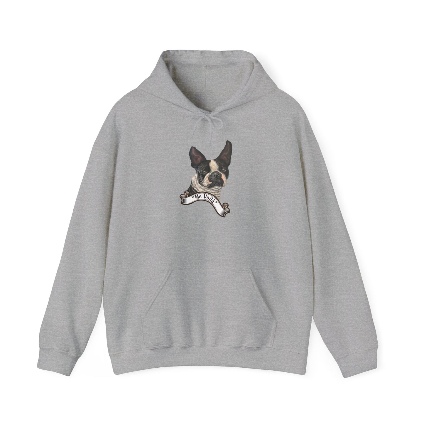 Unisex Heavy Blend™ Designed Animal Themed Print, Her I am!. Me Voila ™ Hooded Sweatshirt" Max Loves Pookie Collection