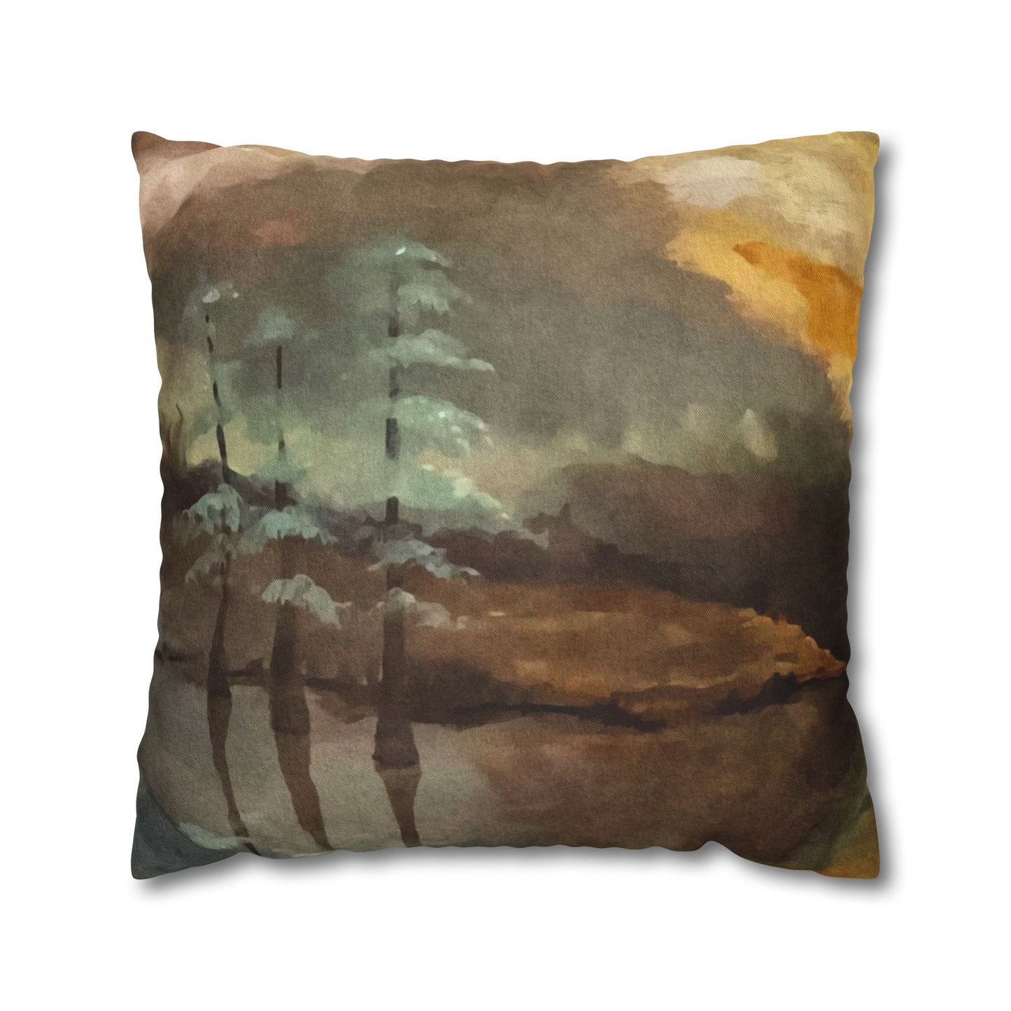 Spun Polyester Square Pillowcase, Moon Lake, FrediFreds Home Collection