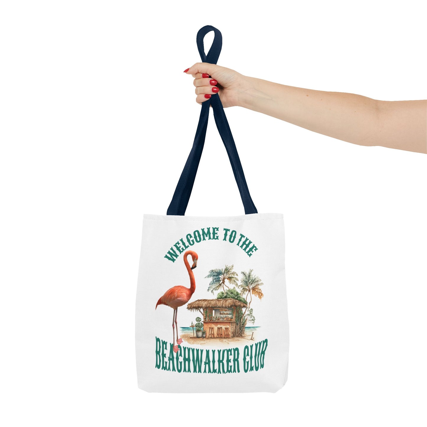 Tote Bag (AOP) "Flamingo Beachwalker Club"