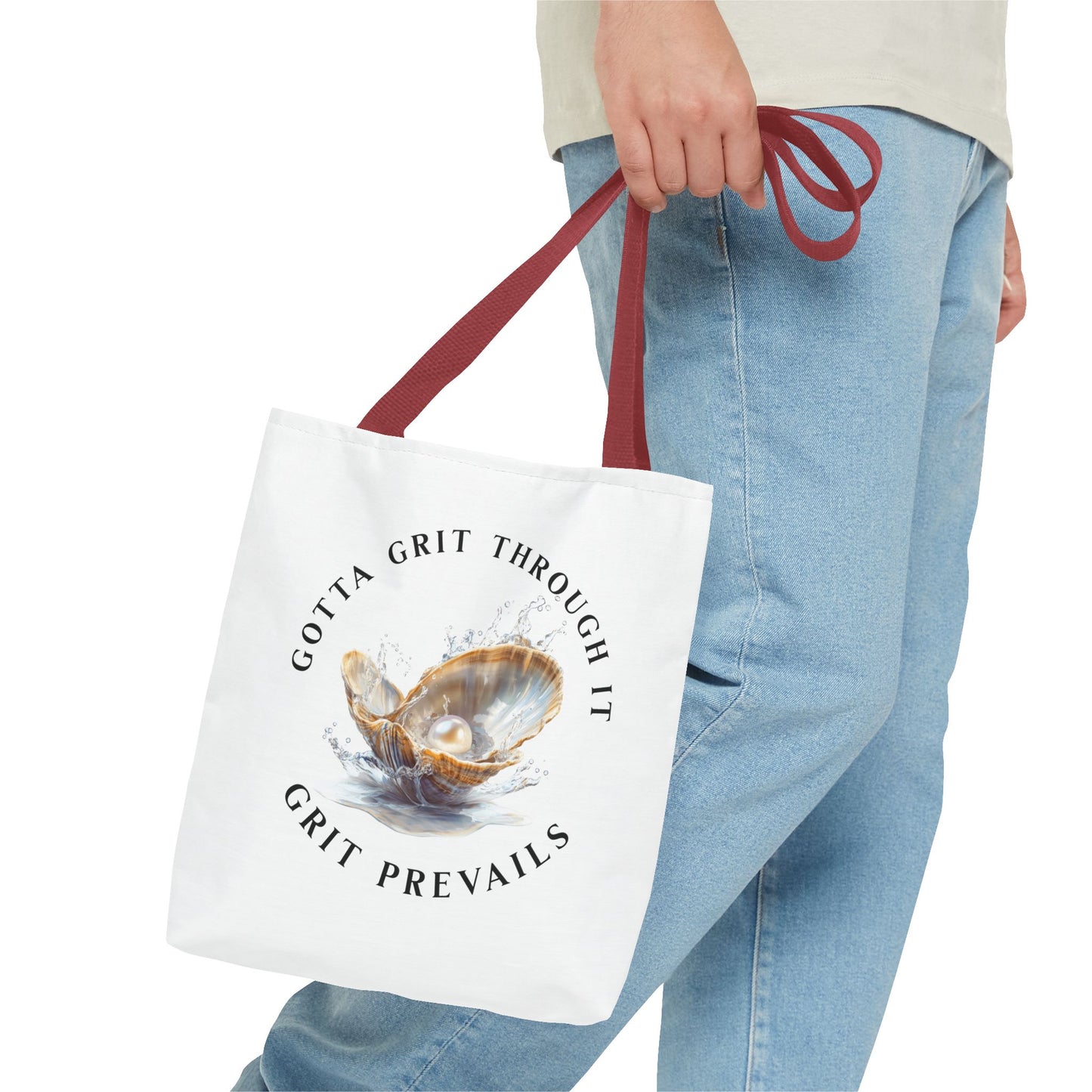 Tote Bag (AOP) "Gotta Grit Through It"