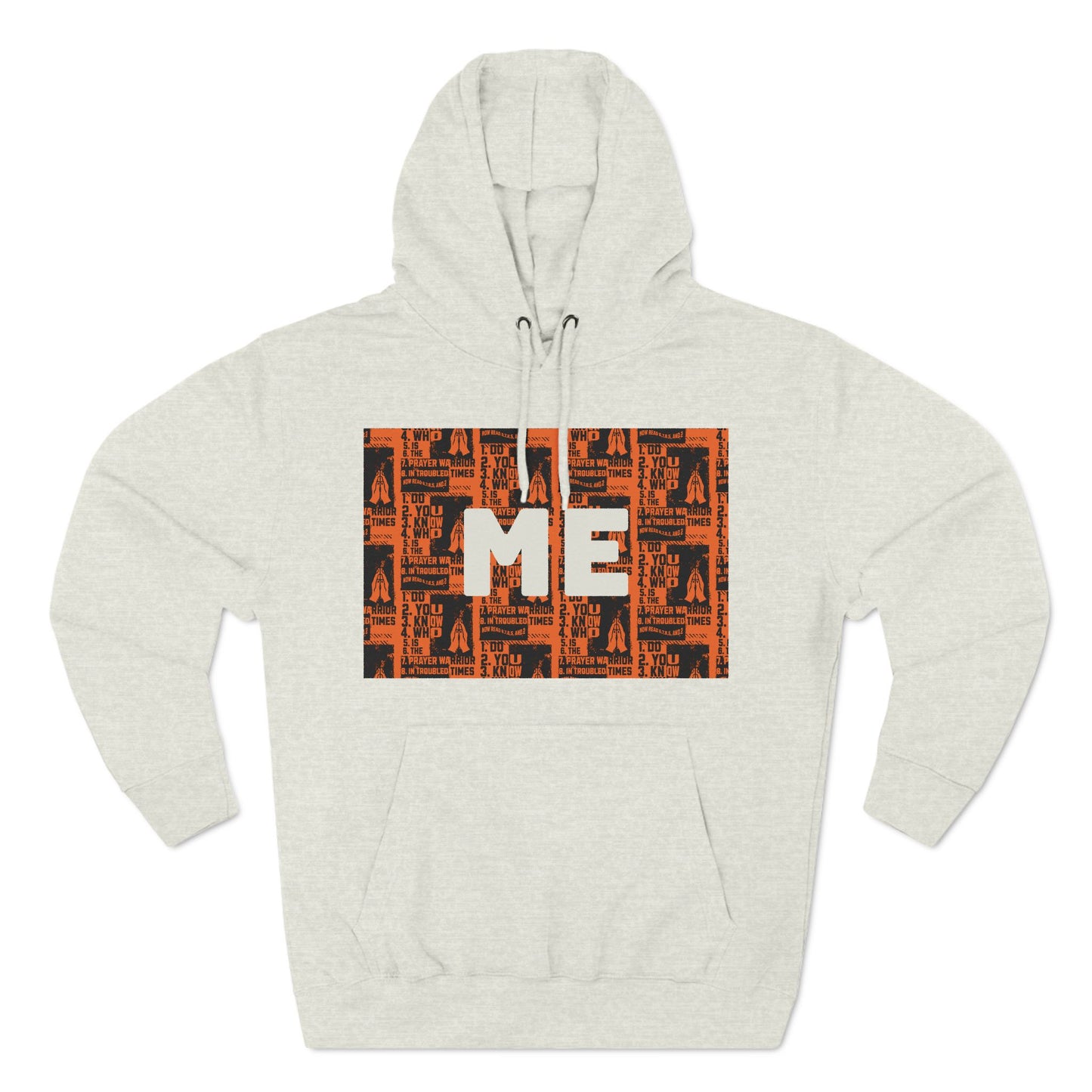 Three-Panel Fleece Hoodie "Prayer Warrior", FrediFreds Home Collection