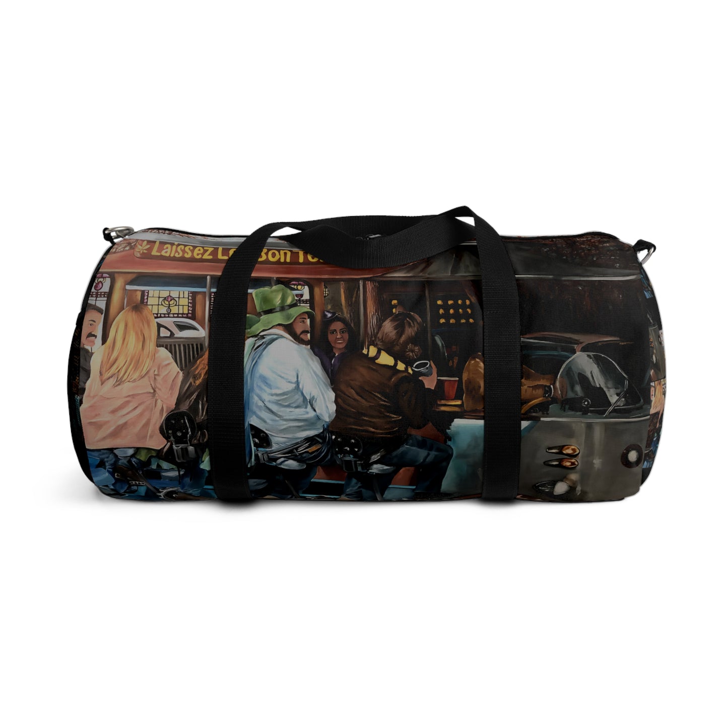 Duffel Bag With Print Design "Let the Good Times Roll"