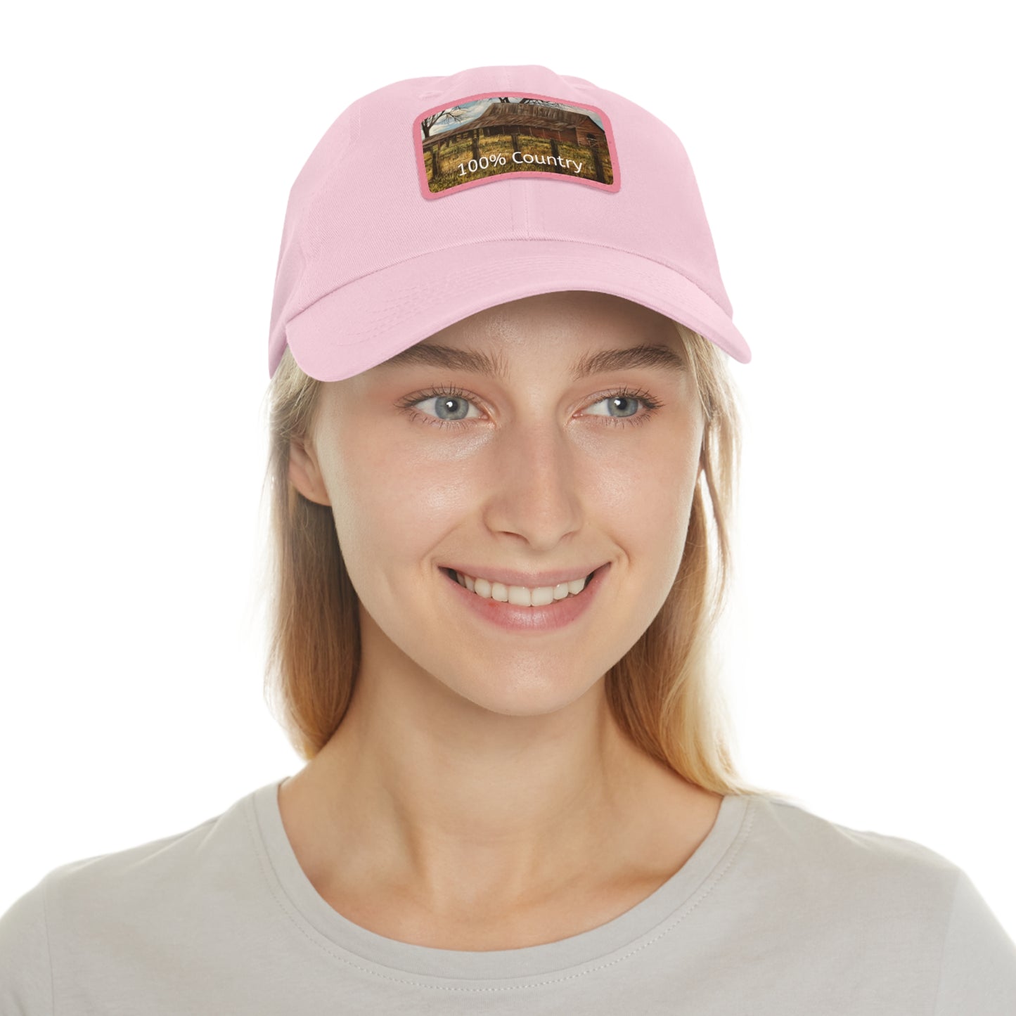 Dad Hat with Leather Patch (Rectangle), 100% Country, FrediFreds Home Collection