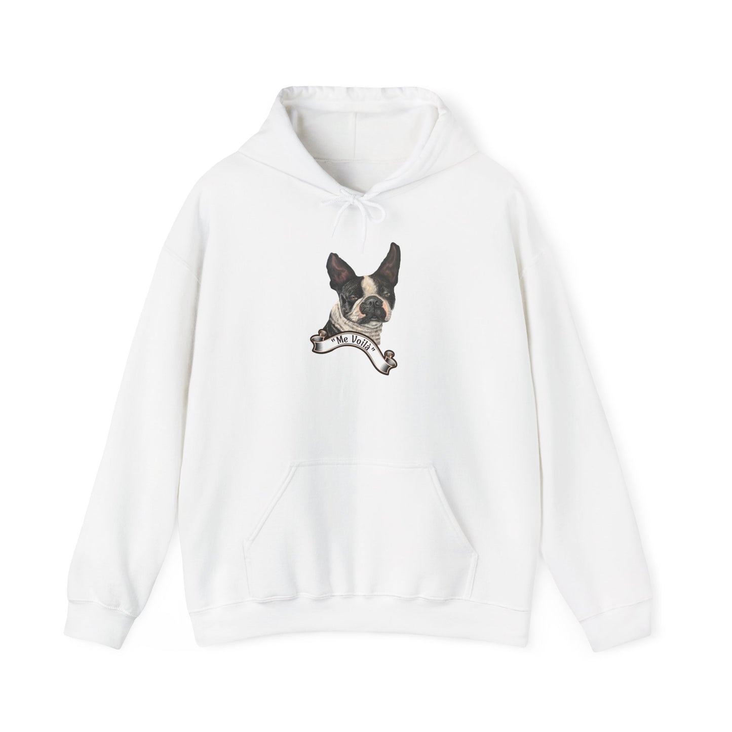 Unisex Heavy Blend™ Designed Animal Themed Print, Her I am!. Me Voila ™ Hooded Sweatshirt" Max Loves Pookie Collection