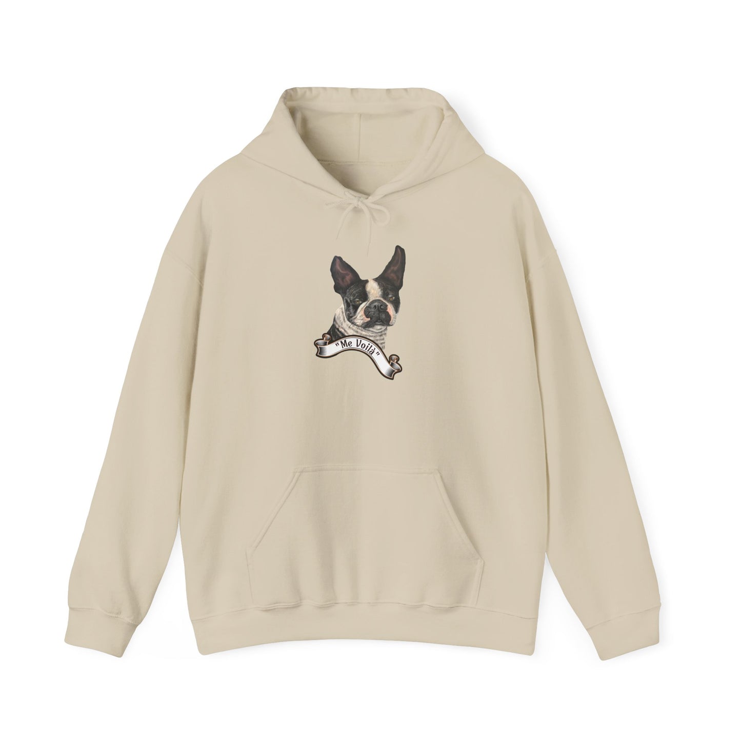 Unisex Heavy Blend™ Designed Animal Themed Print, Her I am!. Me Voila ™ Hooded Sweatshirt" Max Loves Pookie Collection