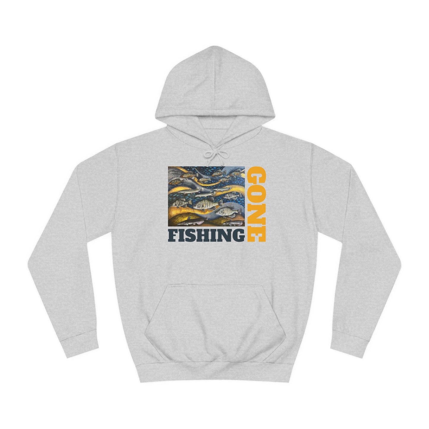 Unisex College Hoodie, Gone Fishing, FrediFreds Home Collection