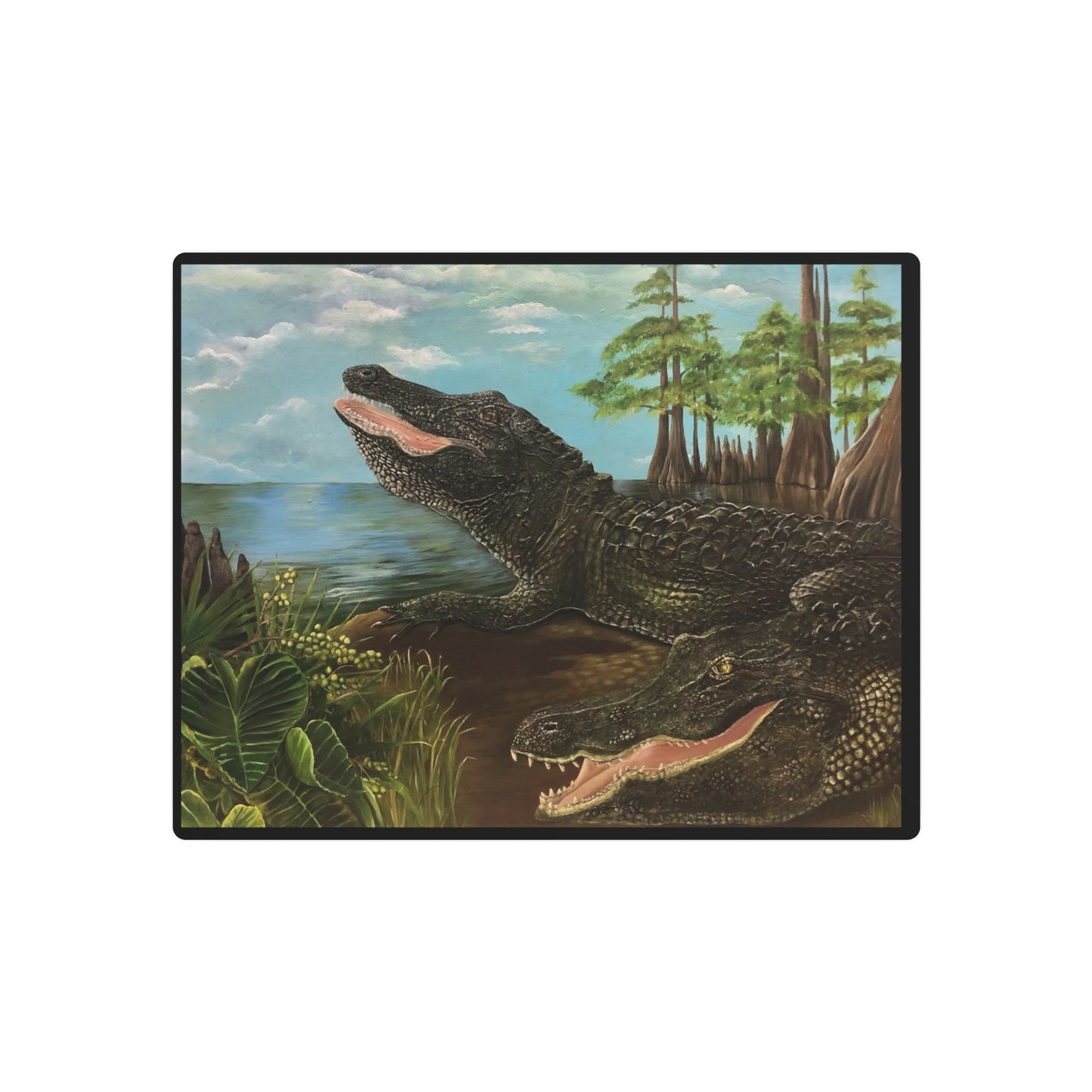 Metal Art Sign, Alligator Landing, Life on the Bayou Collection