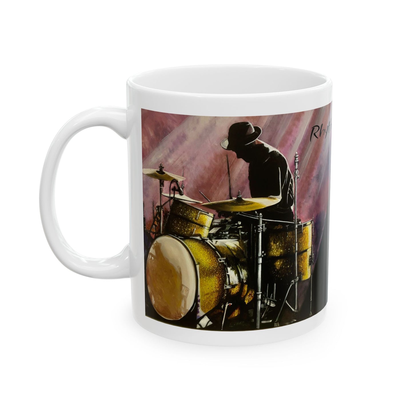 Ceramic Mug, (11oz, 15oz), Drummer, Rhythm Master, Soul Music Collection