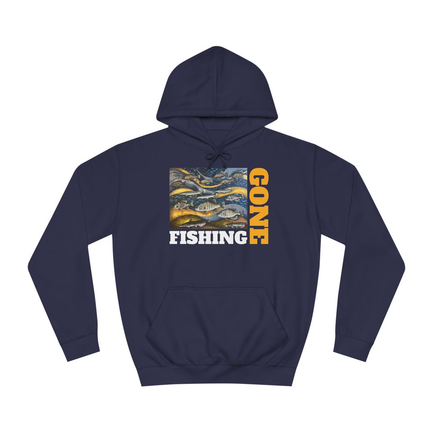 Unisex College Hoodie, Gone Fishing, FrediFreds Home Collection