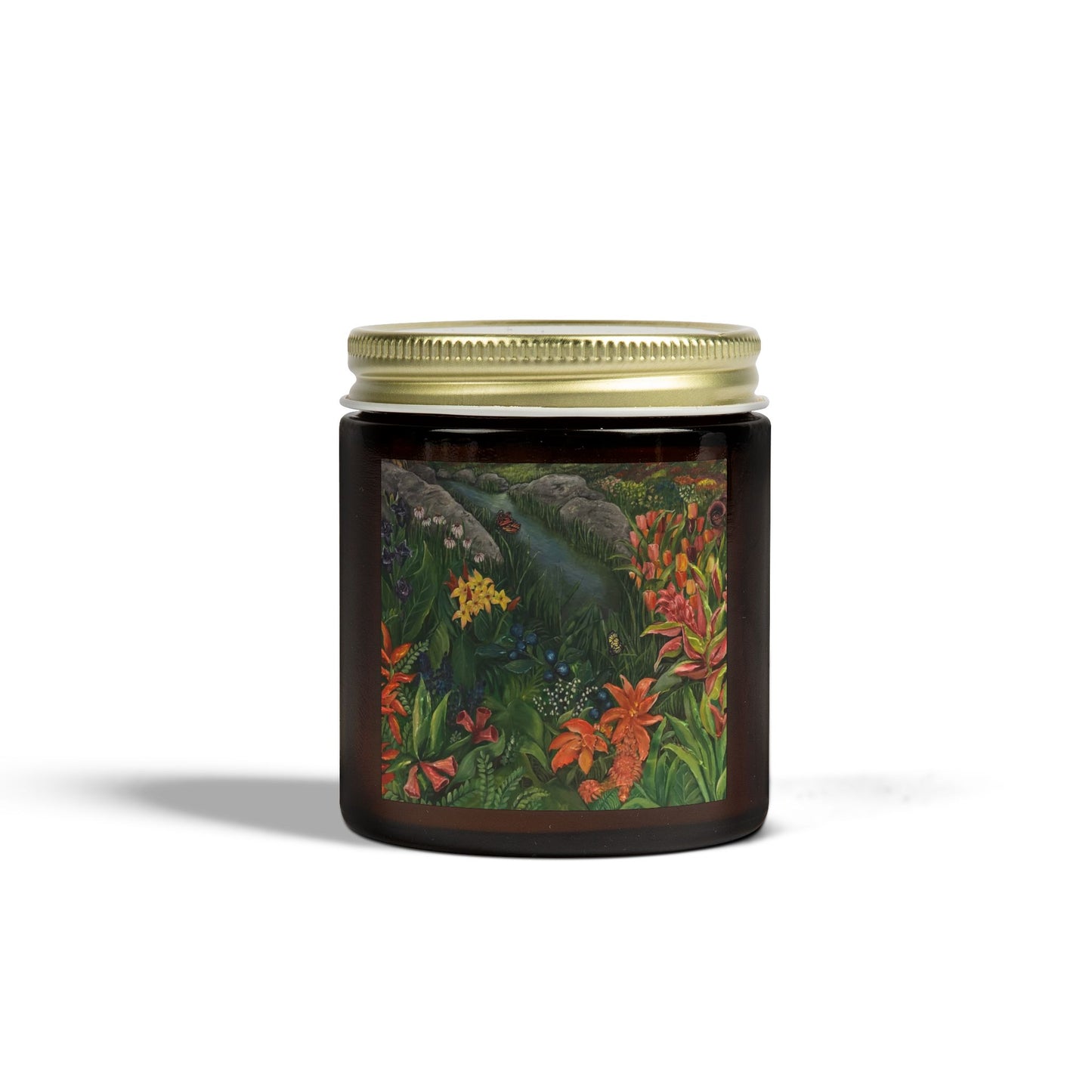 Scented Candles, Coconut Apricot Wax (4oz, 9oz), Garden of Eden, Art, FrediFreds Home Collection