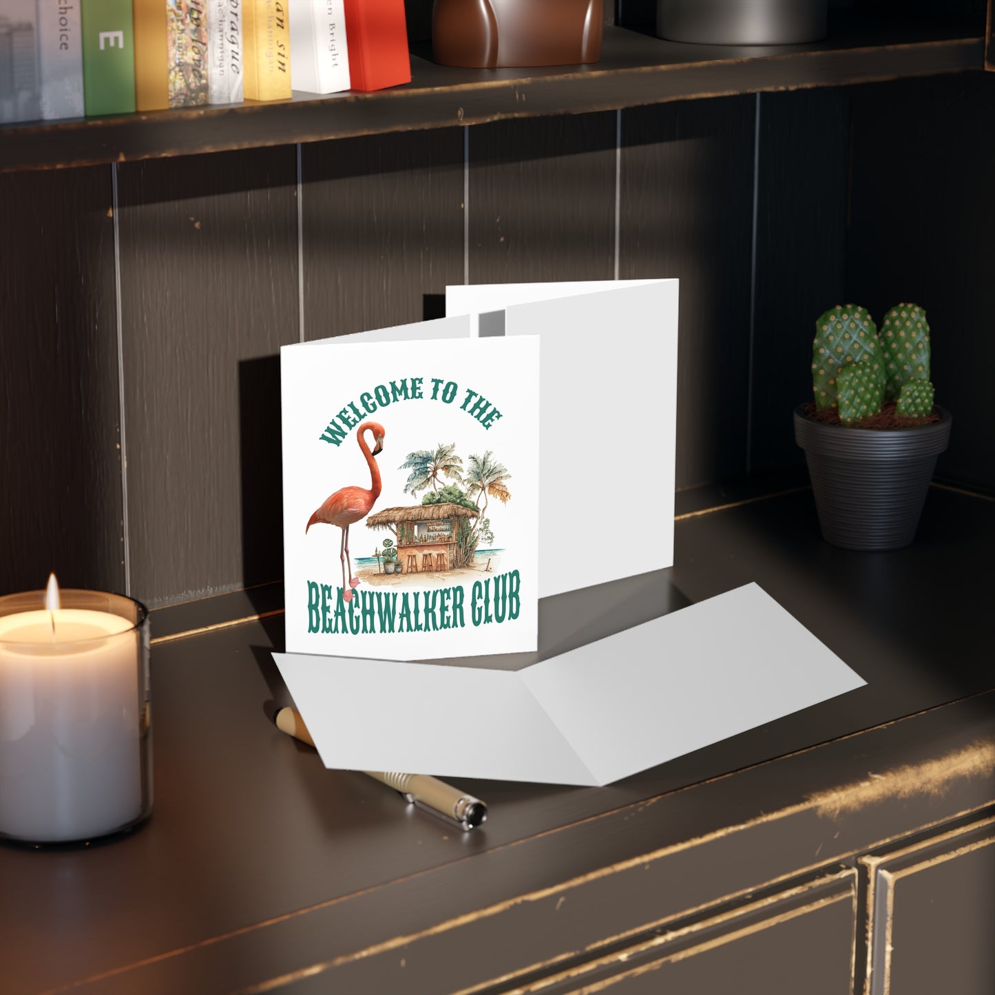 Greeting cards (8, 16, and 24 pcs), Vertical Printed Design, Beachwalker Club