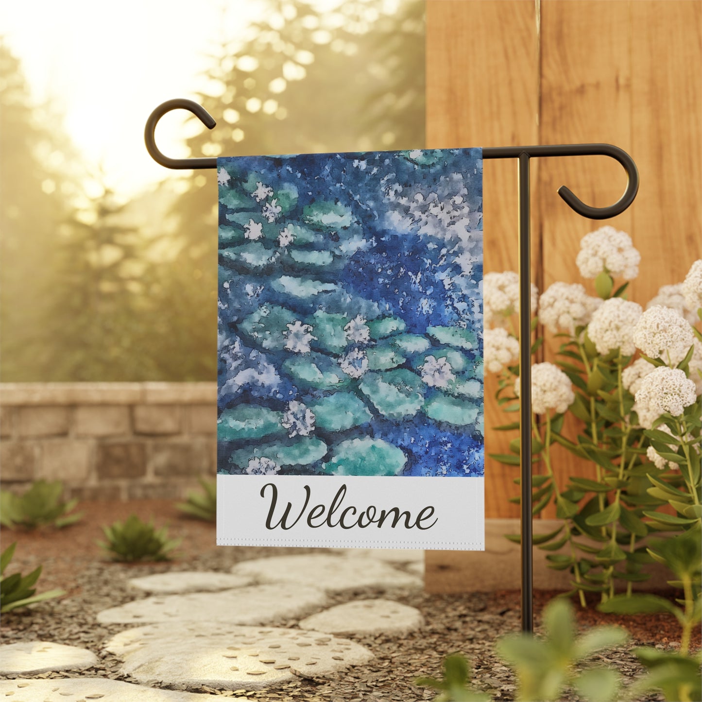 Garden & House Banner, Water Lilies, FrediFreds Home Collection