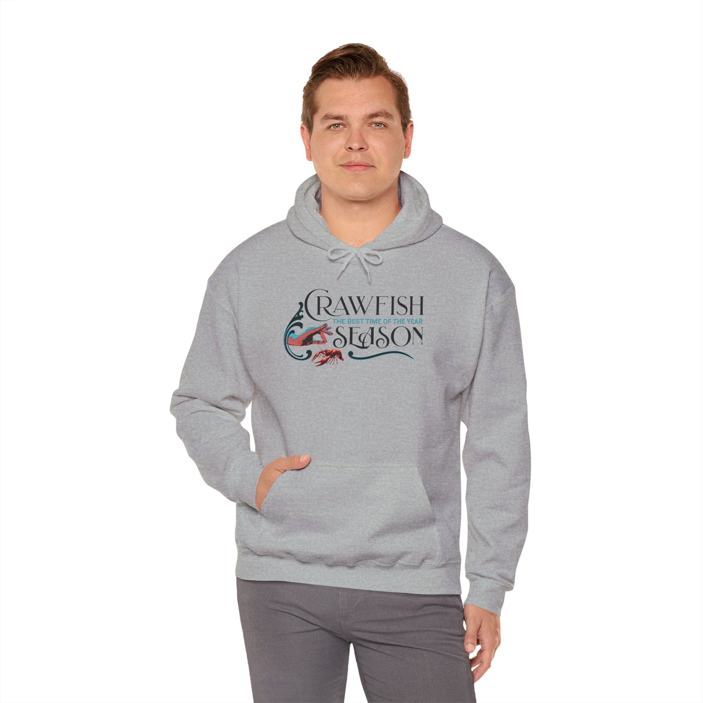 Unisex Heavy Blend™ Hooded Sweatshirt, Crawfish Season, Life on the Bayou Sweatshirt