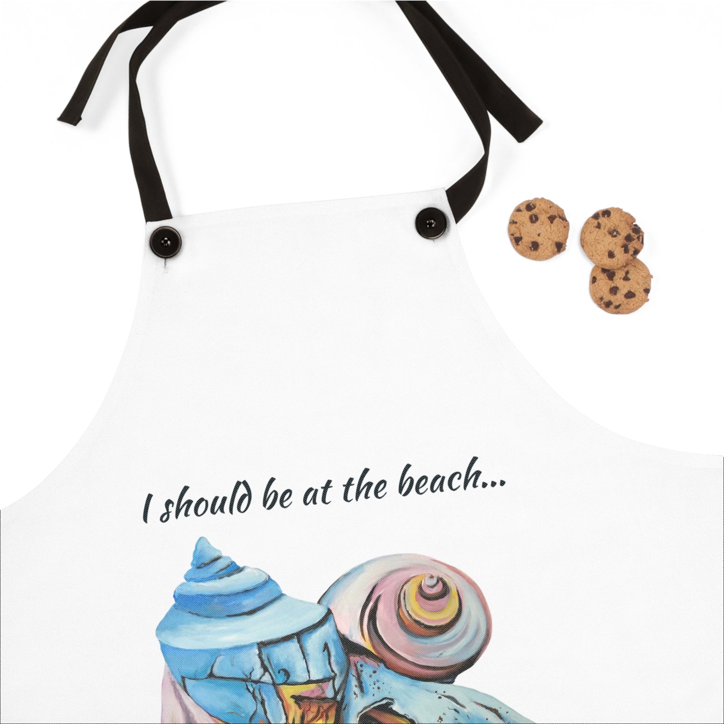 Apron (AOP), I Should Be At The Beach, Artsy Pastel Beach Shells, Beachwalker Club Collection