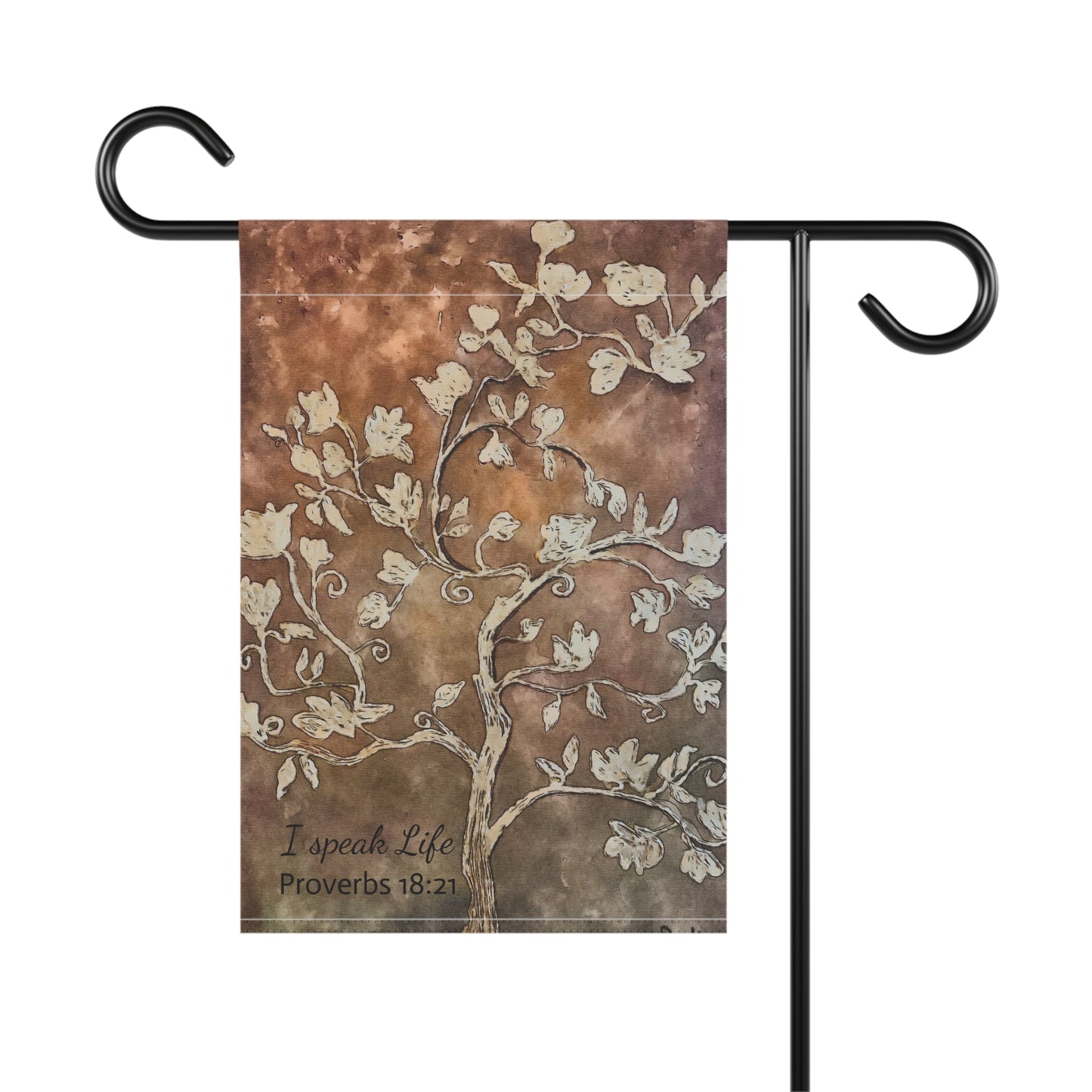 Garden & House Banner, Designer Artwork, I Speak Life, Proverbs 18:21, FrediFred Home Collection