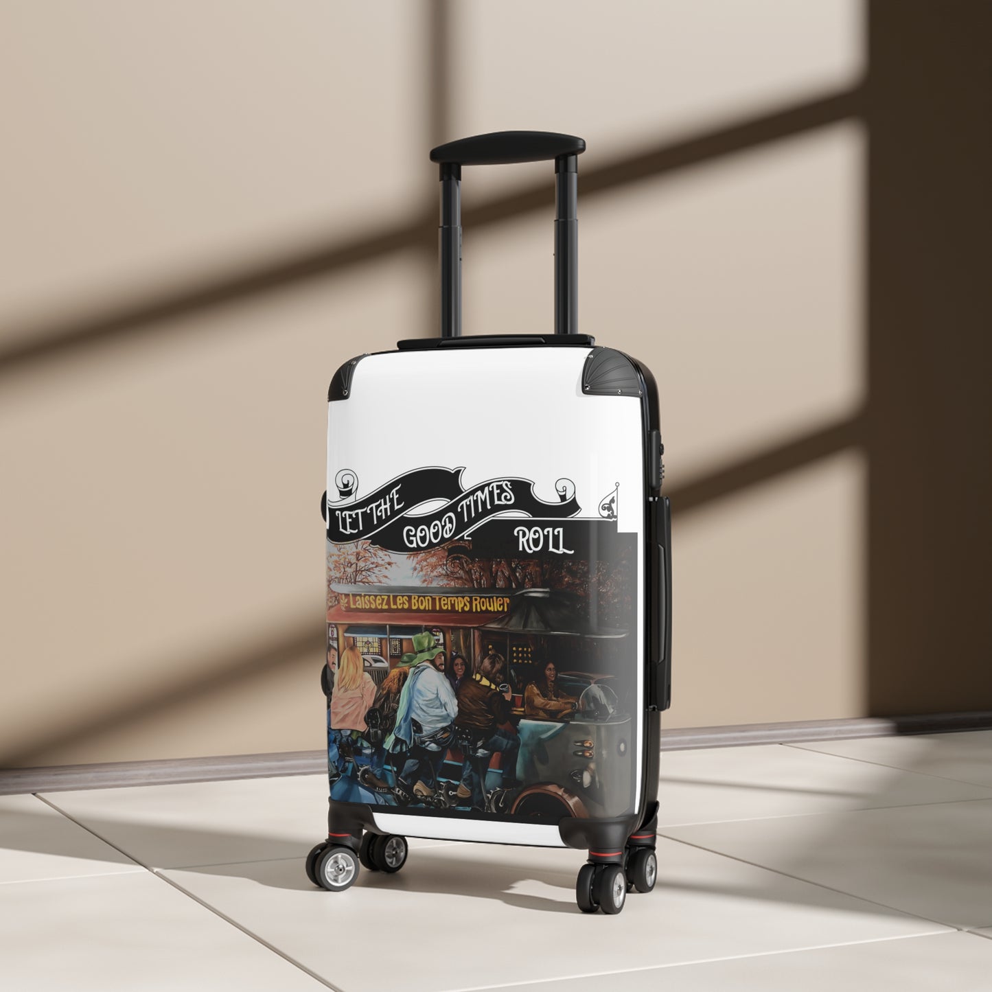 Suitcase - Artsy Design for Stylish Travelers, "Let the Good Times Roll"