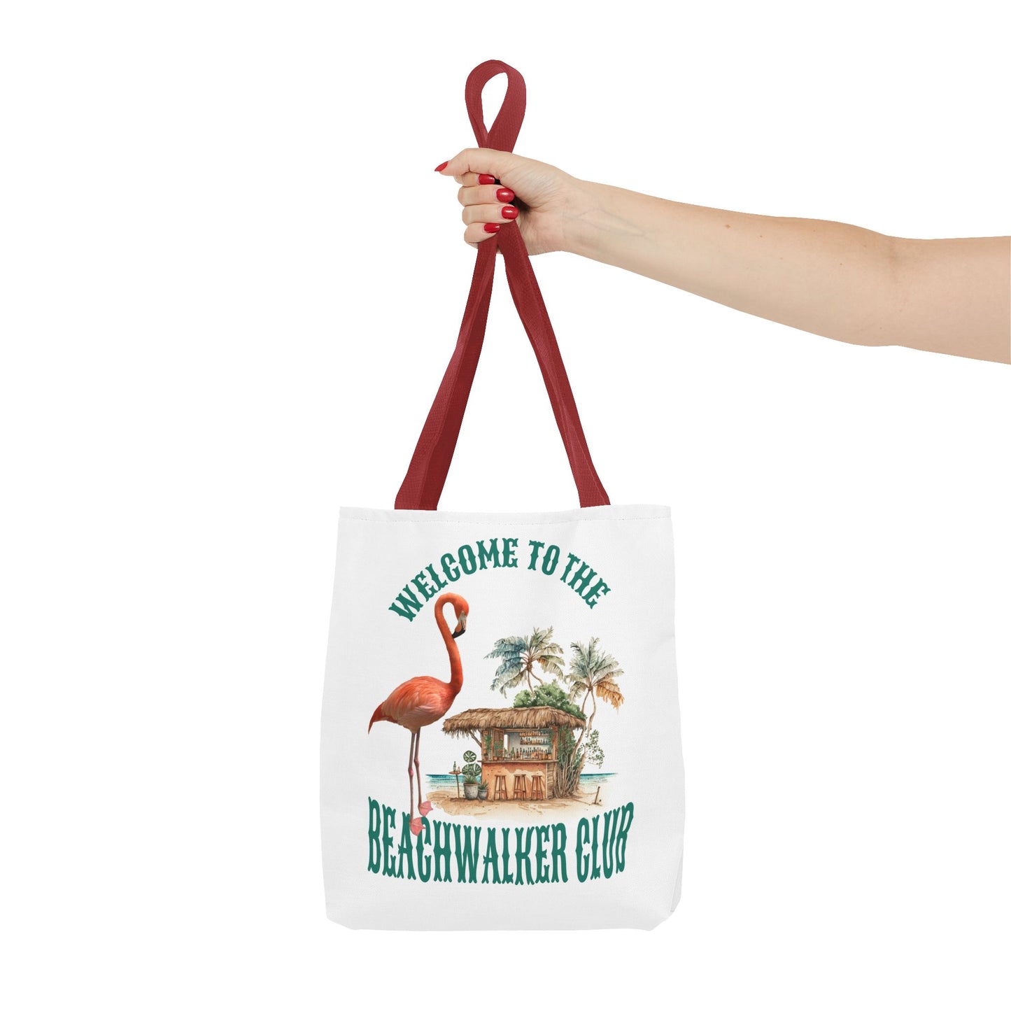 Tote Bag (AOP) "Flamingo Beachwalker Club"