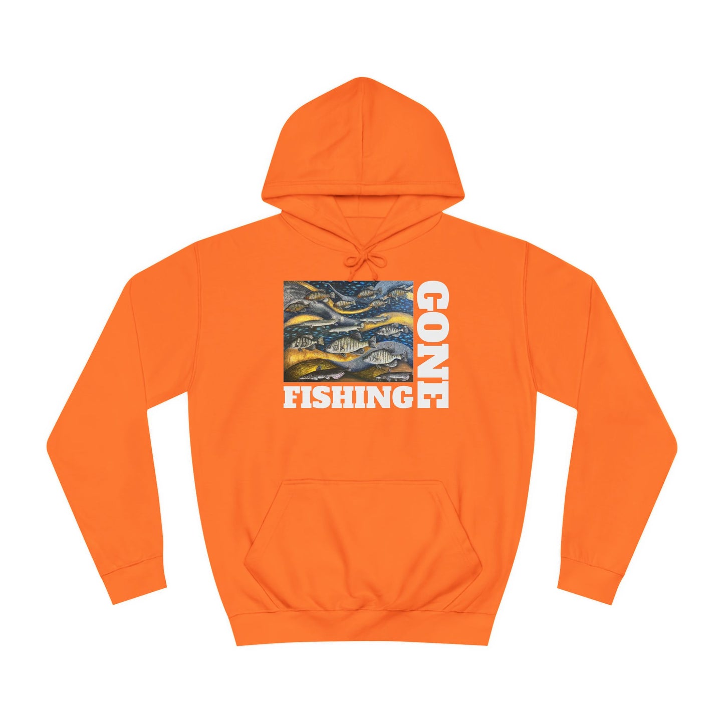 Unisex College Hoodie, Gone Fishing, FrediFreds Home Collection
