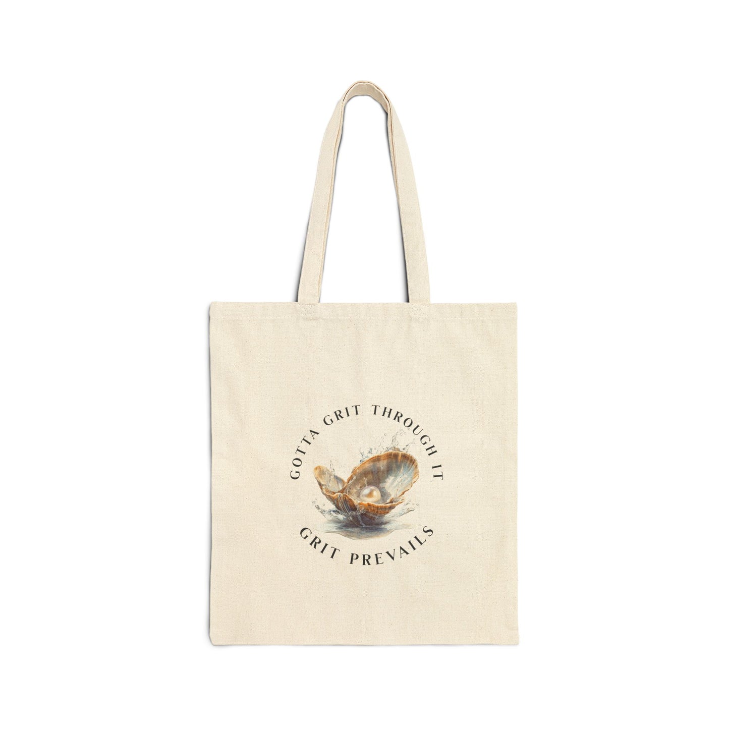 Cotton Canvas Tote Bag, Grit Prevails, Gotta Grit Through It Collection