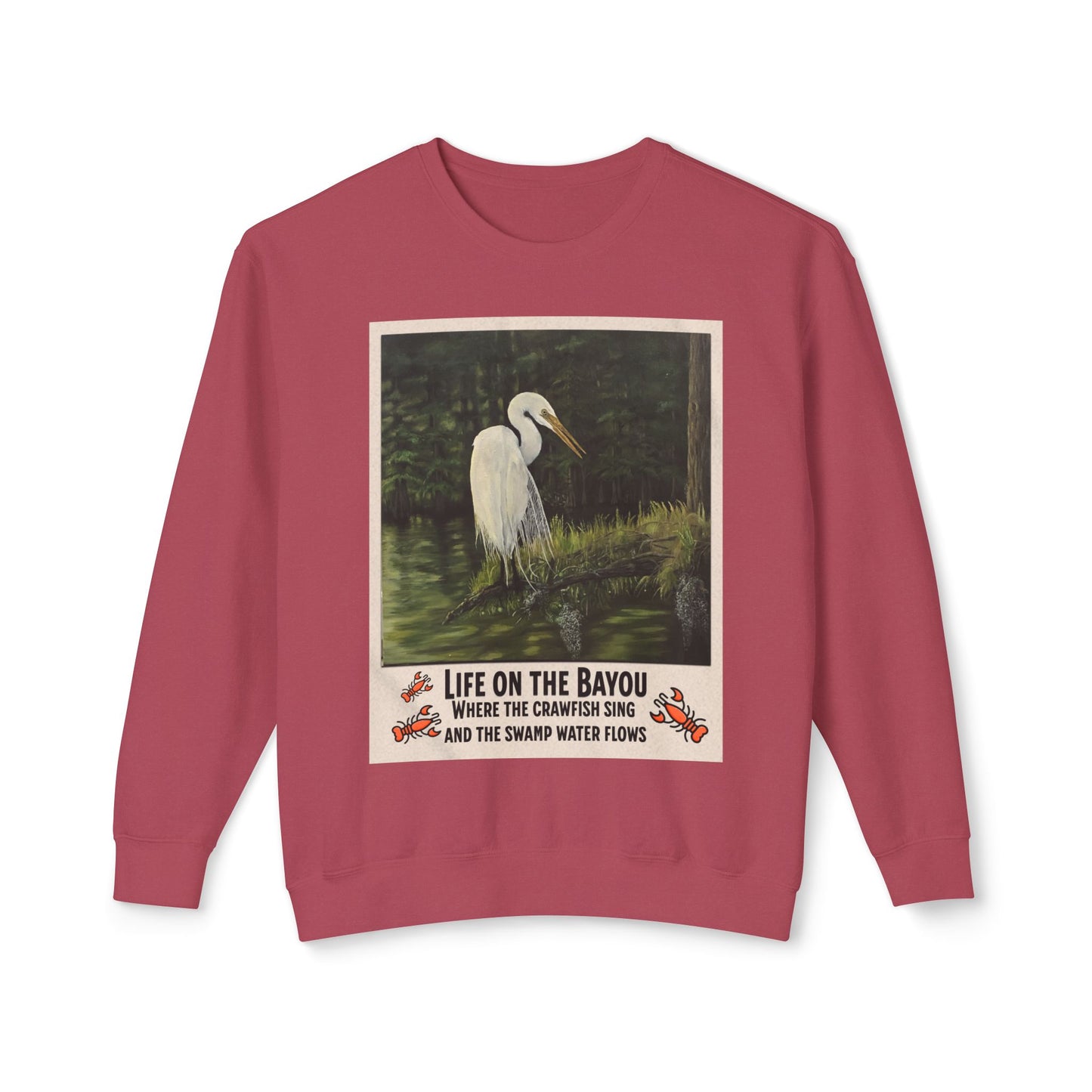Unisex Lightweight Crewneck Sweatshirt, Life on the Bayou
