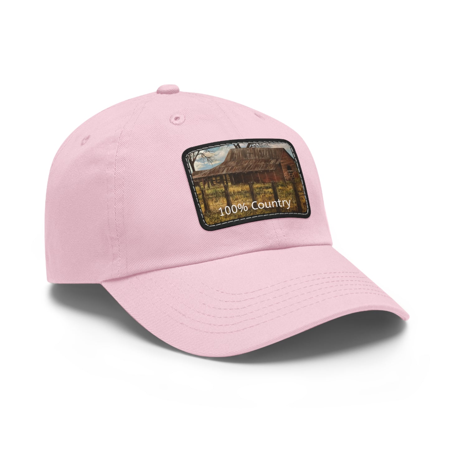 Dad Hat with Leather Patch (Rectangle), 100% Country, FrediFreds Home Collection