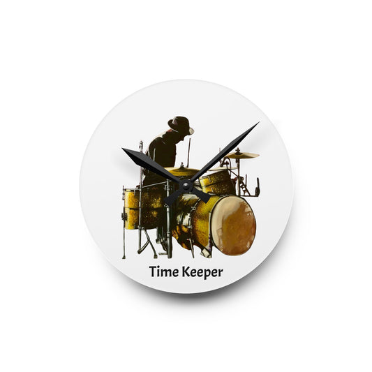 Acrylic Wall Clock, Time Keeper, Drummer, Soul Music Collection