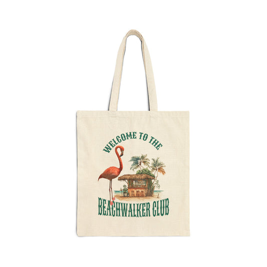 Cotton Canvas Tote Bag, Beachwalker Club Collection