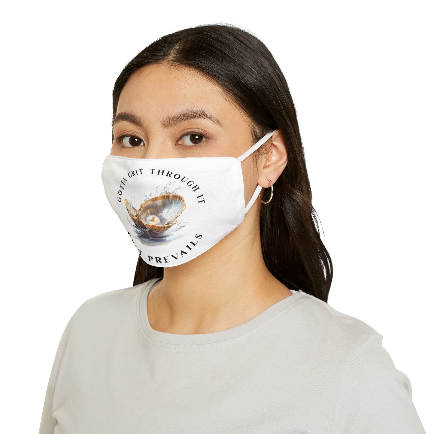 Snug-Fit Polyester Face Mask, Grit Prevails, Gotta Grit Through It Collection
