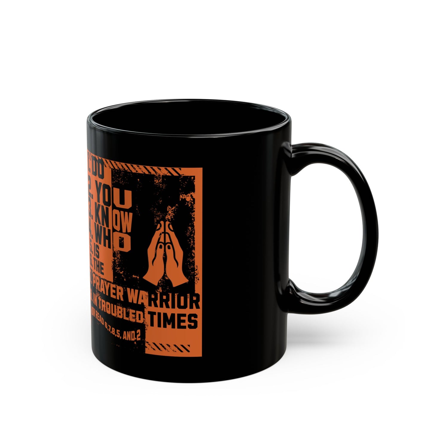 Black Mug (11oz, 15oz) ,"Prayer Warrior", FrediFreds Home Collection