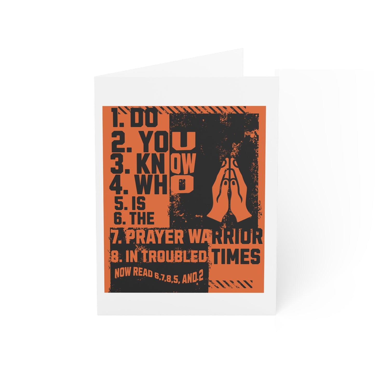 Greeting Cards (1, 10, 30, and 50pcs) "Prayer Warrior", FrediFreds Home Collection